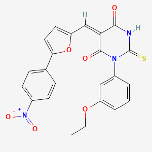 1-(3-ethoxyphenyl)-5-{[5-(4-nitrophenyl)-2-furyl]methylene}-2-thioxodihydro-4,6(1H,5H)-pyrimidinedione