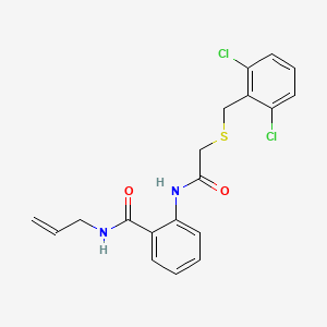 2-({[(2,6-dichlorobenzyl)sulfanyl]acetyl}amino)-N-(prop-2-en-1-yl)benzamide