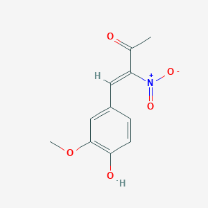 molecular formula C11H11NO5 B4870240 (Z)-4-(4-hydroxy-3-methoxyphenyl)-3-nitrobut-3-en-2-one 