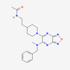 molecular formula C21H27N7O2 B4870263 N-[2-(1-{6-[benzyl(methyl)amino][1,2,5]oxadiazolo[3,4-b]pyrazin-5-yl}-4-piperidinyl)ethyl]acetamide 