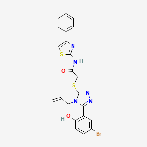 2-{[4-allyl-5-(5-bromo-2-hydroxyphenyl)-4H-1,2,4-triazol-3-yl]thio}-N-(4-phenyl-1,3-thiazol-2-yl)acetamide