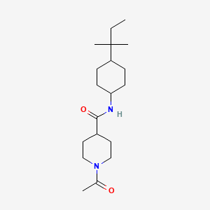 molecular formula C19H34N2O2 B4870349 1-acetyl-N-[4-(2-methylbutan-2-yl)cyclohexyl]piperidine-4-carboxamide 