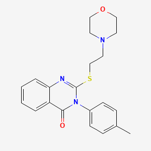 3-(4-methylphenyl)-2-{[2-(4-morpholinyl)ethyl]thio}-4(3H)-quinazolinone