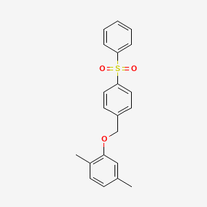 molecular formula C21H20O3S B4870369 1,4-dimethyl-2-{[4-(phenylsulfonyl)benzyl]oxy}benzene 