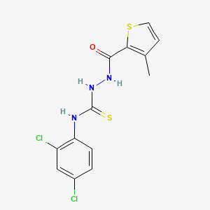 N-(2,4-dichlorophenyl)-2-[(3-methyl-2-thienyl)carbonyl]hydrazinecarbothioamide