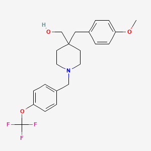 molecular formula C22H26F3NO3 B4870390 {4-(4-methoxybenzyl)-1-[4-(trifluoromethoxy)benzyl]-4-piperidinyl}methanol 