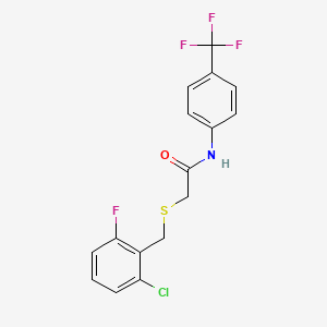 2-[(2-chloro-6-fluorobenzyl)thio]-N-[4-(trifluoromethyl)phenyl]acetamide