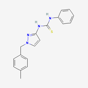 molecular formula C18H18N4S B4870443 N-[1-(4-methylbenzyl)-1H-pyrazol-3-yl]-N'-phenylthiourea 