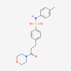 N-(4-methylphenyl)-4-[3-(4-morpholinyl)-3-oxopropyl]benzenesulfonamide