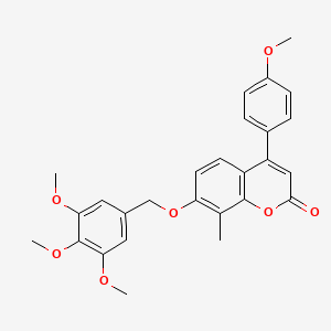 4-(4-methoxyphenyl)-8-methyl-7-[(3,4,5-trimethoxybenzyl)oxy]-2H-chromen-2-one