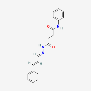 molecular formula C19H19N3O2 B4870503 4-oxo-N-phenyl-4-[2-(3-phenyl-2-propen-1-ylidene)hydrazino]butanamide 