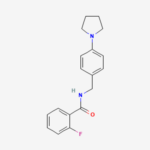 molecular formula C18H19FN2O B4870521 2-fluoro-N-[4-(1-pyrrolidinyl)benzyl]benzamide 