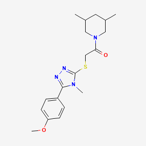 1-({[5-(4-methoxyphenyl)-4-methyl-4H-1,2,4-triazol-3-yl]thio}acetyl)-3,5-dimethylpiperidine