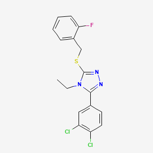 3-(3,4-dichlorophenyl)-4-ethyl-5-[(2-fluorobenzyl)sulfanyl]-4H-1,2,4-triazole