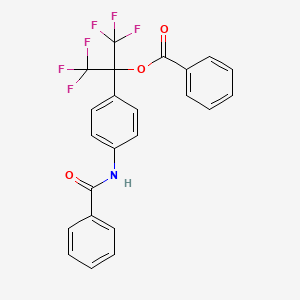 molecular formula C23H15F6NO3 B4870546 [2-(4-Benzamidophenyl)-1,1,1,3,3,3-hexafluoropropan-2-yl] benzoate 