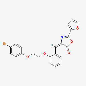 (4E)-4-[[2-[2-(4-bromophenoxy)ethoxy]phenyl]methylidene]-2-(furan-2-yl)-1,3-oxazol-5-one