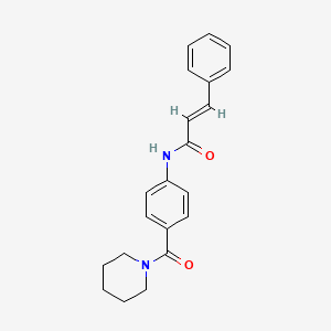 3-phenyl-N-[4-(1-piperidinylcarbonyl)phenyl]acrylamide