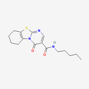 4-oxo-N-pentyl-6,7,8,9-tetrahydro-4H-pyrimido[2,1-b][1,3]benzothiazole-3-carboxamide