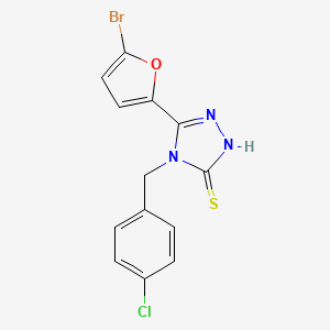 5-(5-bromo-2-furyl)-4-(4-chlorobenzyl)-4H-1,2,4-triazole-3-thiol