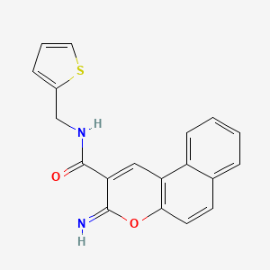 molecular formula C19H14N2O2S B4870668 3-IMINO-N-[(THIOPHEN-2-YL)METHYL]-3H-BENZO[F]CHROMENE-2-CARBOXAMIDE 