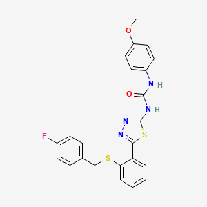 1-(5-{2-[(4-Fluorobenzyl)sulfanyl]phenyl}-1,3,4-thiadiazol-2-yl)-3-(4-methoxyphenyl)urea