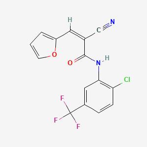 N-[2-chloro-5-(trifluoromethyl)phenyl]-2-cyano-3-(2-furyl)acrylamide