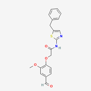 N-(5-benzyl-1,3-thiazol-2-yl)-2-(4-formyl-2-methoxyphenoxy)acetamide