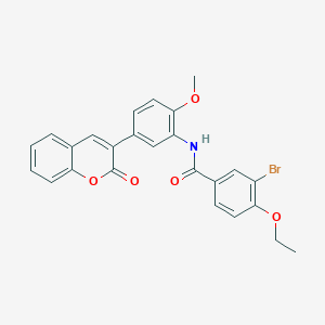 3-bromo-4-ethoxy-N-[2-methoxy-5-(2-oxo-2H-chromen-3-yl)phenyl]benzamide