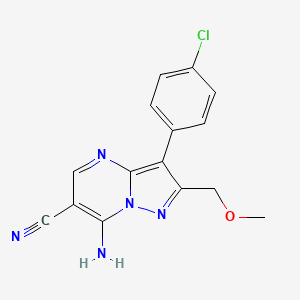 7-amino-3-(4-chlorophenyl)-2-(methoxymethyl)pyrazolo[1,5-a]pyrimidine-6-carbonitrile