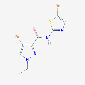 4-bromo-N-(5-bromo-1,3-thiazol-2-yl)-1-ethyl-1H-pyrazole-3-carboxamide