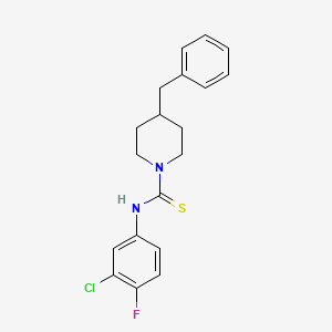 4-benzyl-N-(3-chloro-4-fluorophenyl)-1-piperidinecarbothioamide