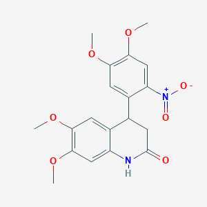 molecular formula C19H20N2O7 B4870959 4-(4,5-dimethoxy-2-nitrophenyl)-6,7-dimethoxy-3,4-dihydro-2(1H)-quinolinone 