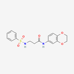 N-(2,3-DIHYDRO-1,4-BENZODIOXIN-6-YL)-3-[(PHENYLSULFONYL)AMINO]PROPANAMIDE