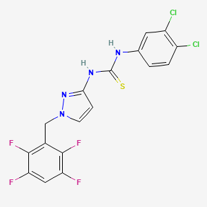 N-(3,4-dichlorophenyl)-N'-[1-(2,3,5,6-tetrafluorobenzyl)-1H-pyrazol-3-yl]thiourea