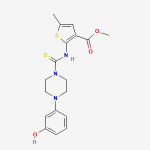 methyl 2-({[4-(3-hydroxyphenyl)-1-piperazinyl]carbonothioyl}amino)-5-methyl-3-thiophenecarboxylate