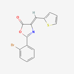 2-(2-bromophenyl)-4-(2-thienylmethylene)-1,3-oxazol-5(4H)-one