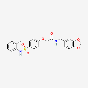 N-(1,3-benzodioxol-5-ylmethyl)-2-(4-{[(2-methylphenyl)amino]sulfonyl}phenoxy)acetamide