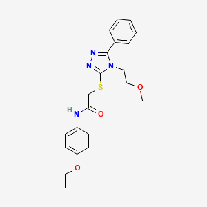 N-(4-ethoxyphenyl)-2-{[4-(2-methoxyethyl)-5-phenyl-4H-1,2,4-triazol-3-yl]thio}acetamide