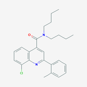 N,N-dibutyl-8-chloro-2-(2-methylphenyl)-4-quinolinecarboxamide