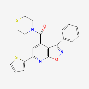 3-phenyl-6-(2-thienyl)-4-(4-thiomorpholinylcarbonyl)isoxazolo[5,4-b]pyridine