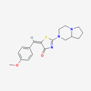 2-(hexahydropyrrolo[1,2-a]pyrazin-2(1H)-yl)-5-(4-methoxybenzylidene)-1,3-thiazol-4(5H)-one