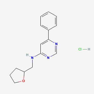 molecular formula C15H18ClN3O B4871101 N-(oxolan-2-ylmethyl)-6-phenylpyrimidin-4-amine;hydrochloride 