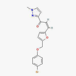 (Z)-3-{5-[(4-BROMOPHENOXY)METHYL]-2-FURYL}-1-(1-METHYL-1H-PYRAZOL-3-YL)-2-PROPEN-1-ONE