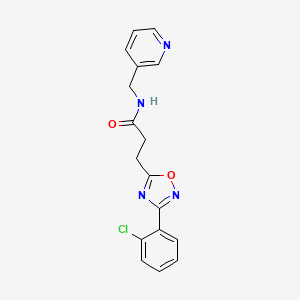 3-[3-(2-chlorophenyl)-1,2,4-oxadiazol-5-yl]-N-(3-pyridinylmethyl)propanamide