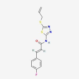 N-[5-(allylthio)-1,3,4-thiadiazol-2-yl]-3-(4-fluorophenyl)acrylamide