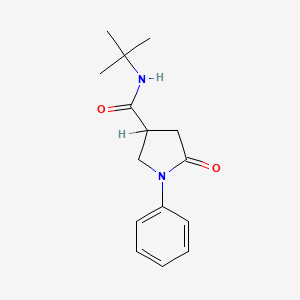 N-tert-butyl-5-oxo-1-phenylpyrrolidine-3-carboxamide