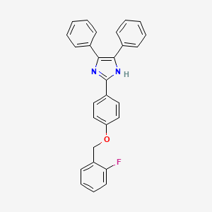 molecular formula C28H21FN2O B4871247 2-{4-[(2-fluorobenzyl)oxy]phenyl}-4,5-diphenyl-1H-imidazole 