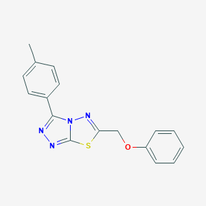 B487125 3-(4-Methylphenyl)-6-(phenoxymethyl)[1,2,4]triazolo[3,4-b][1,3,4]thiadiazole CAS No. 825609-35-6