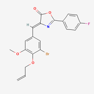 (4Z)-4-[(3-bromo-5-methoxy-4-prop-2-enoxyphenyl)methylidene]-2-(4-fluorophenyl)-1,3-oxazol-5-one