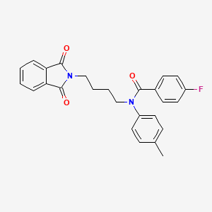 N-[4-(1,3-dioxo-1,3-dihydro-2H-isoindol-2-yl)butyl]-4-fluoro-N-(4-methylphenyl)benzamide